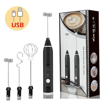 Electric Milk Frother Portable Egg Beater/Coffee Beater USB Rechargeable Handheld Coffee Blender (with free delivery)